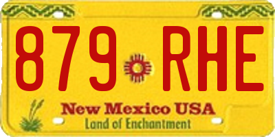 NM license plate 879RHE