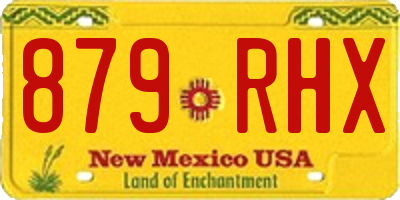 NM license plate 879RHX