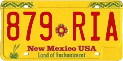 NM license plate 879RIA