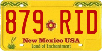 NM license plate 879RID