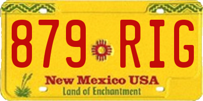 NM license plate 879RIG
