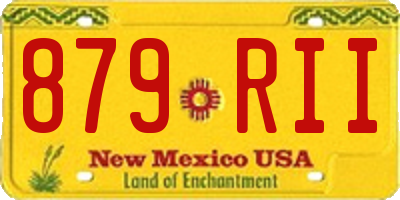 NM license plate 879RII