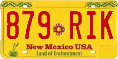 NM license plate 879RIK