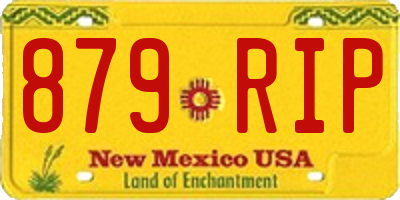 NM license plate 879RIP