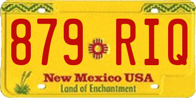 NM license plate 879RIQ