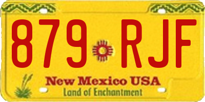 NM license plate 879RJF