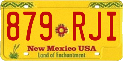 NM license plate 879RJI