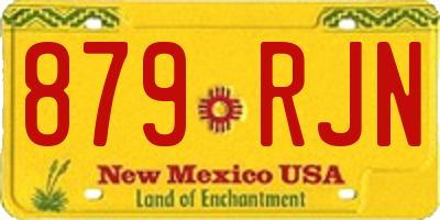 NM license plate 879RJN