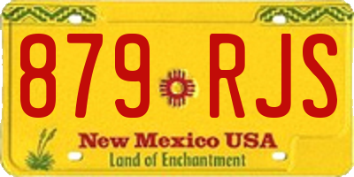 NM license plate 879RJS