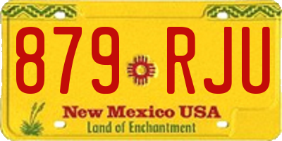 NM license plate 879RJU