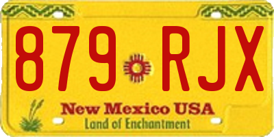 NM license plate 879RJX