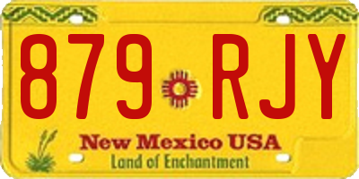 NM license plate 879RJY