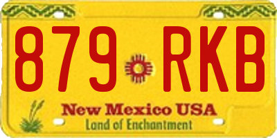 NM license plate 879RKB