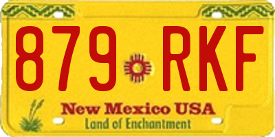 NM license plate 879RKF
