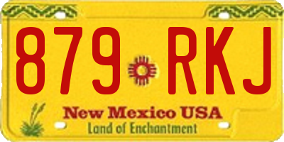 NM license plate 879RKJ