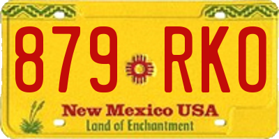 NM license plate 879RKO