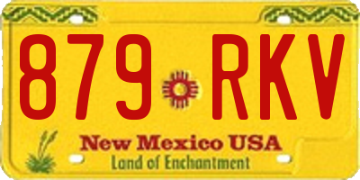 NM license plate 879RKV