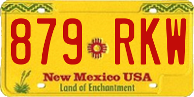 NM license plate 879RKW