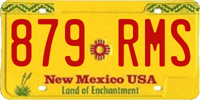 NM license plate 879RMS