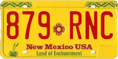 NM license plate 879RNC