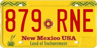 NM license plate 879RNE