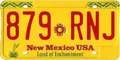NM license plate 879RNJ