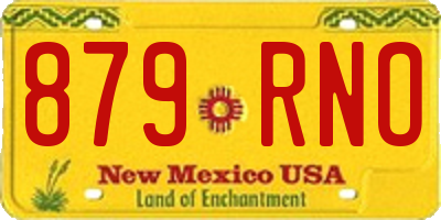 NM license plate 879RNO