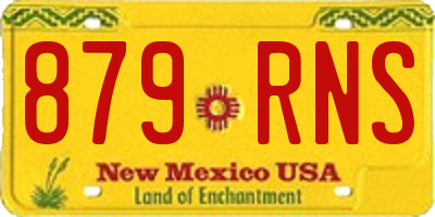 NM license plate 879RNS