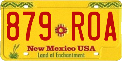 NM license plate 879ROA