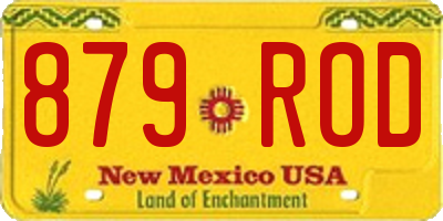 NM license plate 879ROD