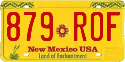 NM license plate 879ROF