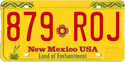 NM license plate 879ROJ