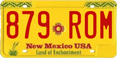 NM license plate 879ROM