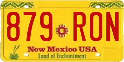 NM license plate 879RON