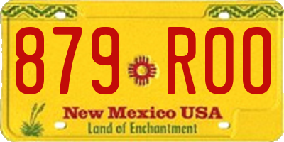 NM license plate 879ROO