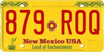 NM license plate 879ROQ