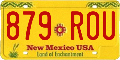 NM license plate 879ROU