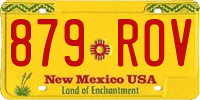 NM license plate 879ROV