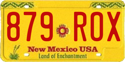 NM license plate 879ROX