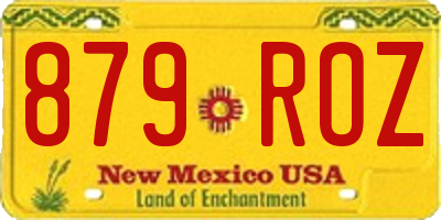 NM license plate 879ROZ