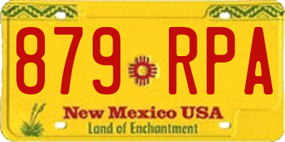 NM license plate 879RPA