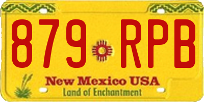 NM license plate 879RPB