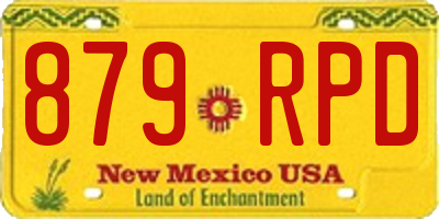 NM license plate 879RPD
