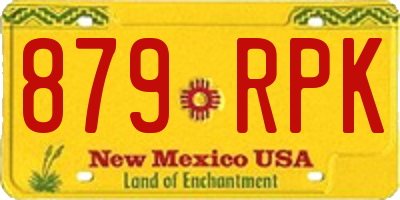 NM license plate 879RPK