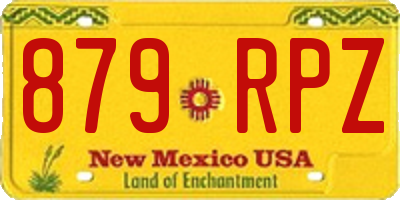 NM license plate 879RPZ