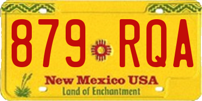 NM license plate 879RQA