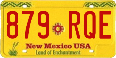 NM license plate 879RQE