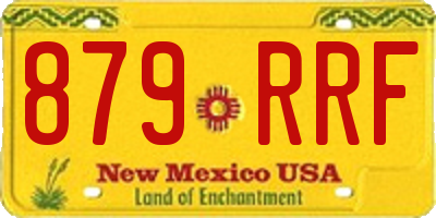 NM license plate 879RRF