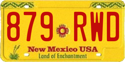 NM license plate 879RWD