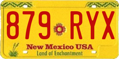 NM license plate 879RYX